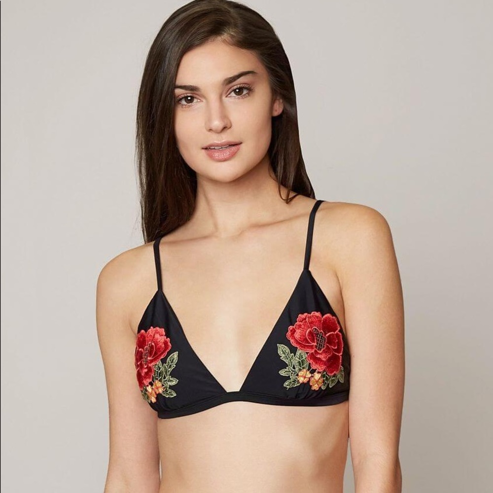 South Beach Embroidered Bikini Top